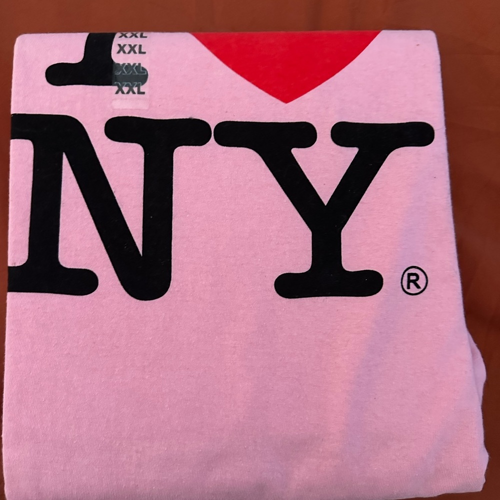 Bold Pink and Black Muscle Tee with NY Graphic